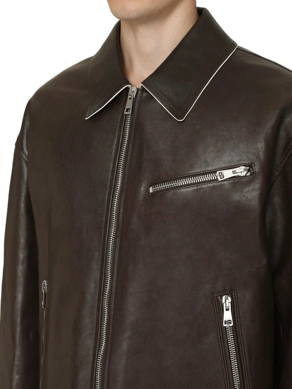 Gucci leather bomber